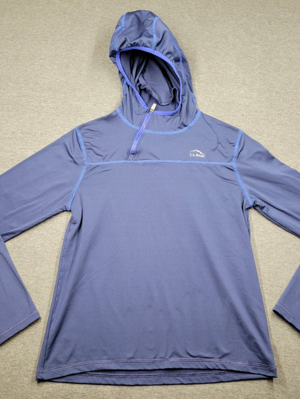 LL Bean Boys 3/4 zip, size 14/16, blue like new condition Hiking Sports Camping